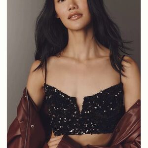 Eve Sequin Black Bralette